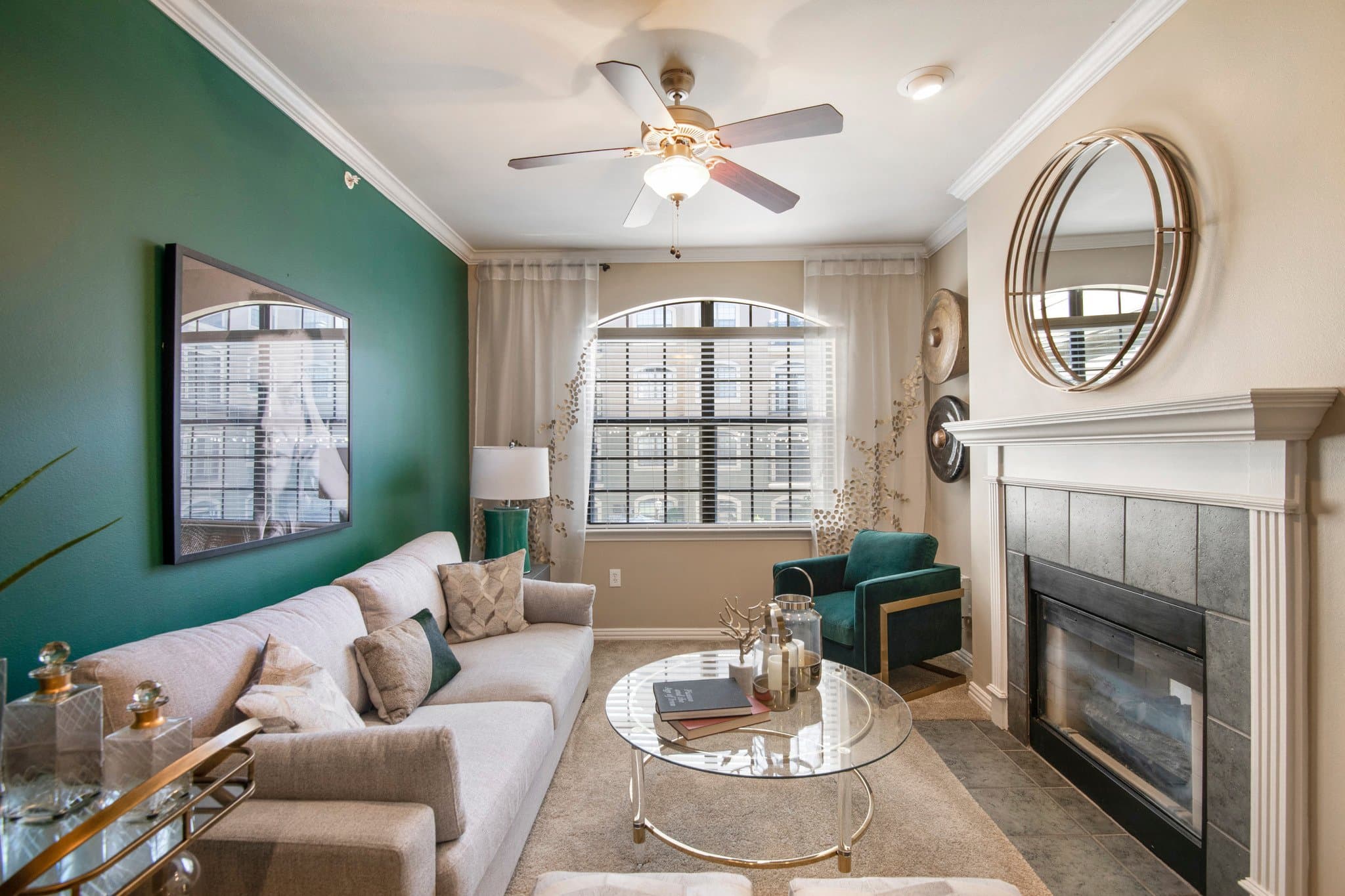 Living Room with Fireplace